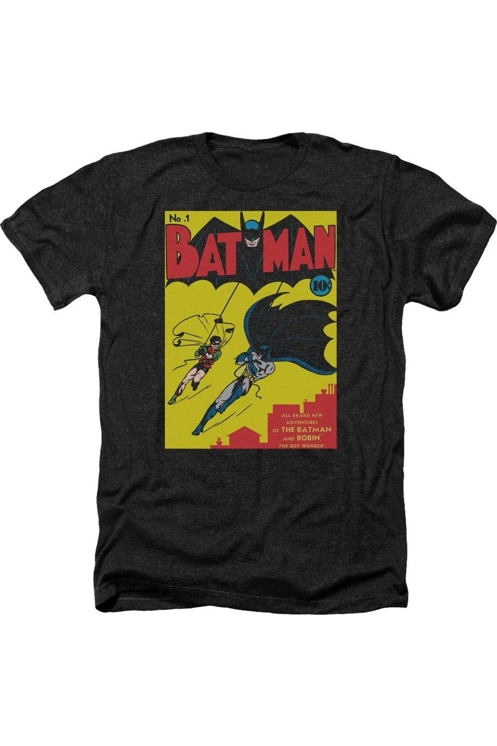 

Футболка / футболка Batman First Adult Heather Gildan, черный
