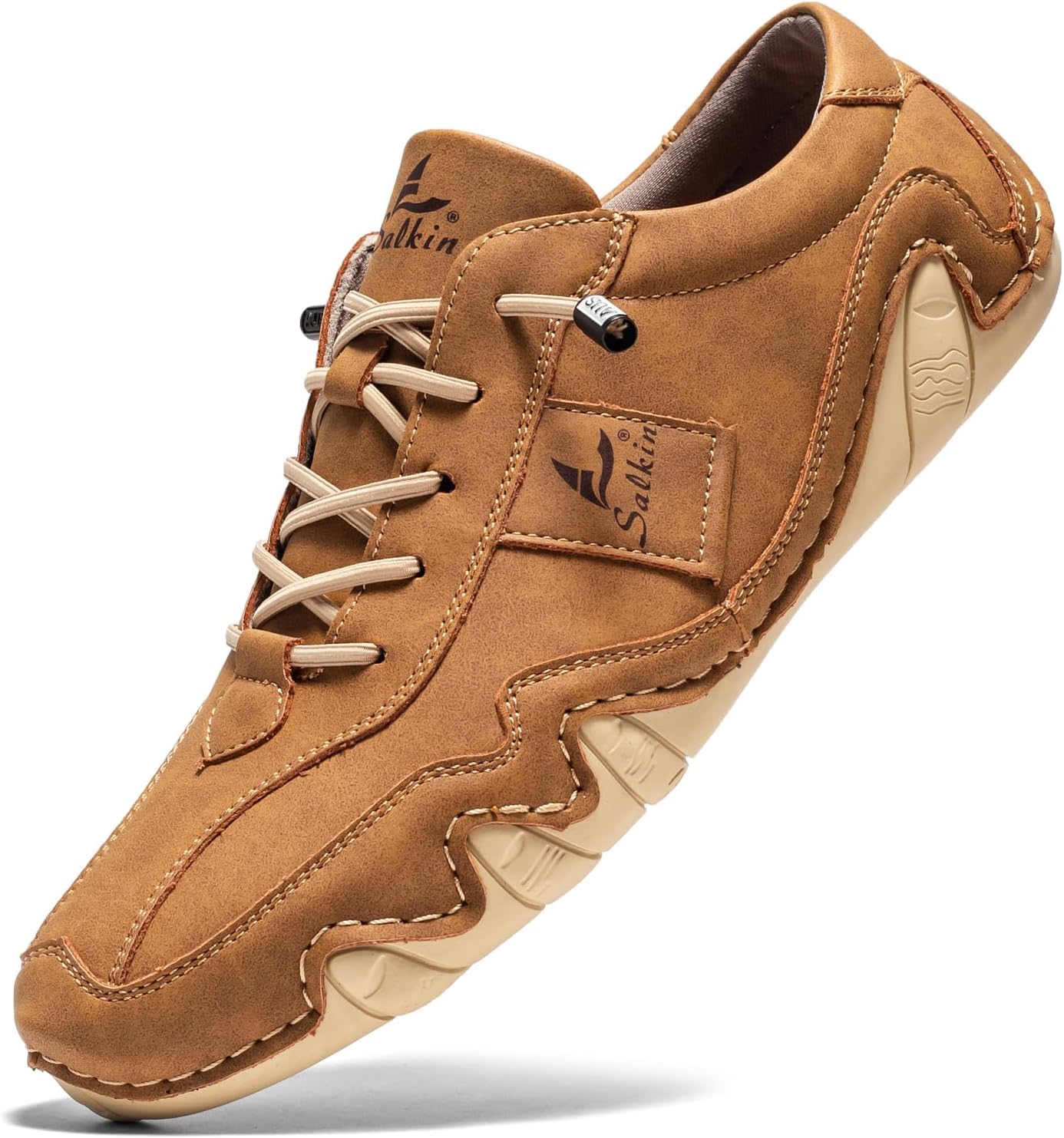 

Мужские обувь для вождения и прогулок, легкие повседневные слипоны, комфортные дышащие кроссовки Abborora, коричневый