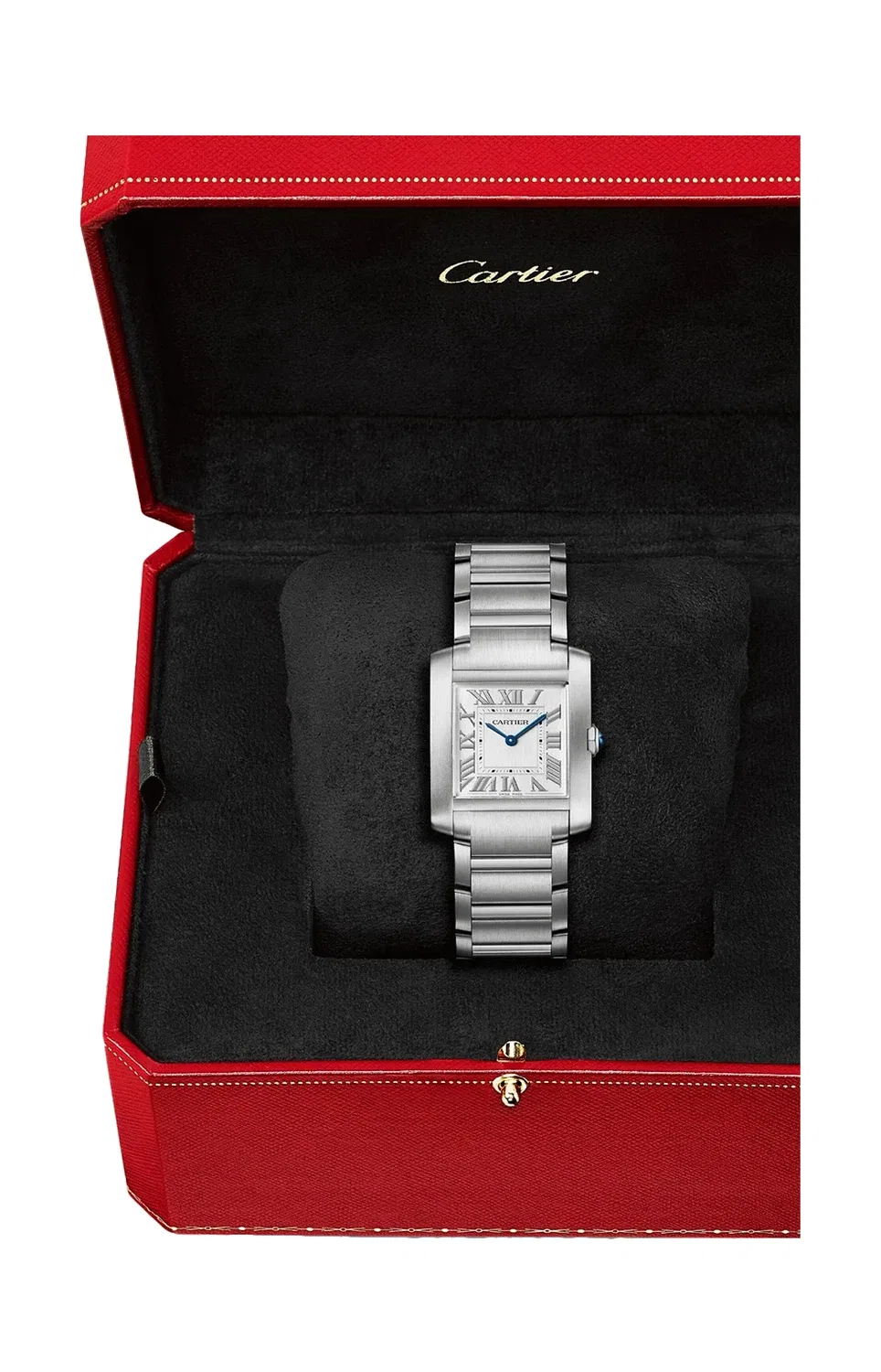 Tank Française, средняя модель, сталь, кварц - WSTA0074 CARTIER, черный — фото 3