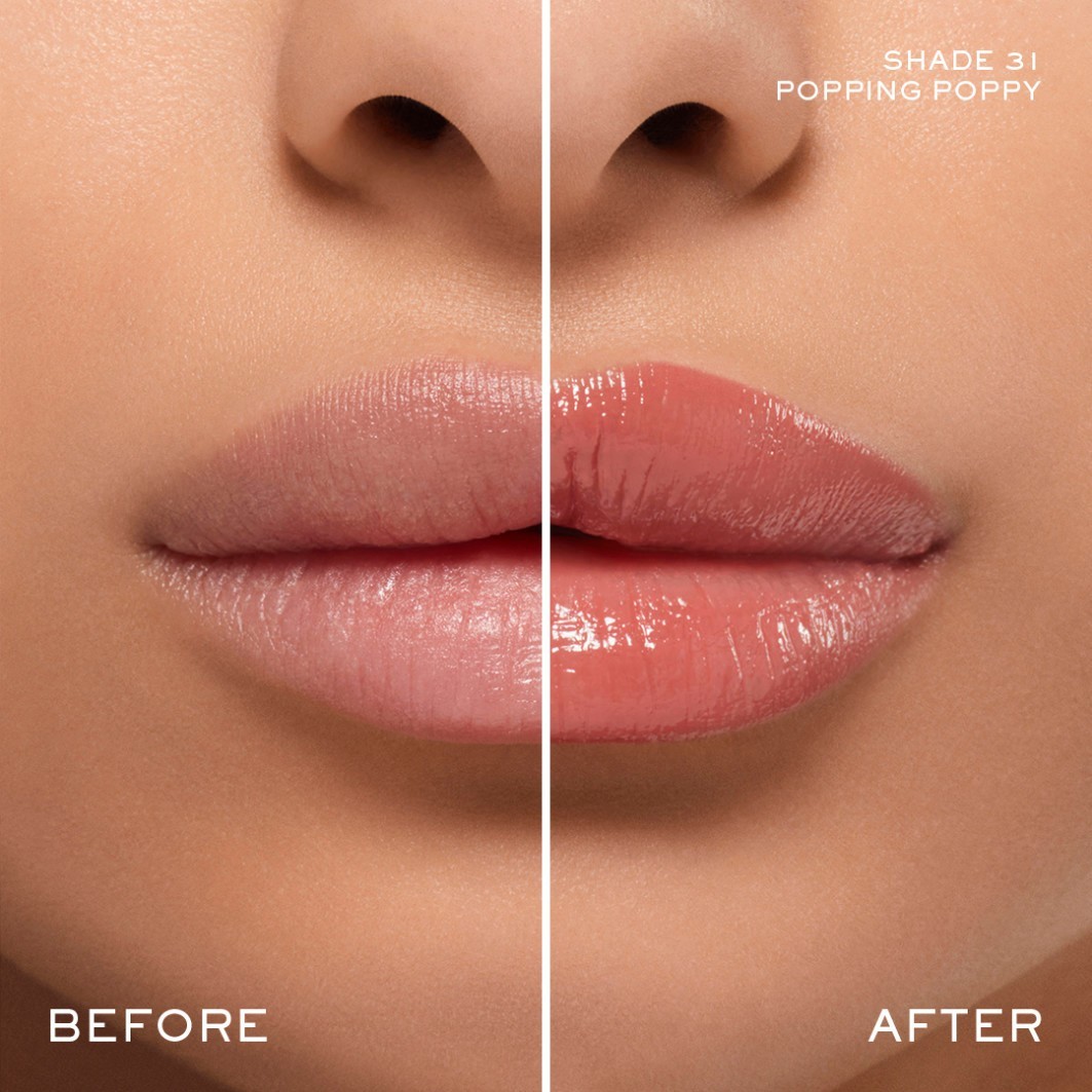 Бальзам для губ squalane-12 butterglow Lancome, 31 - popping poppy, вес 3 гр. — фото 2