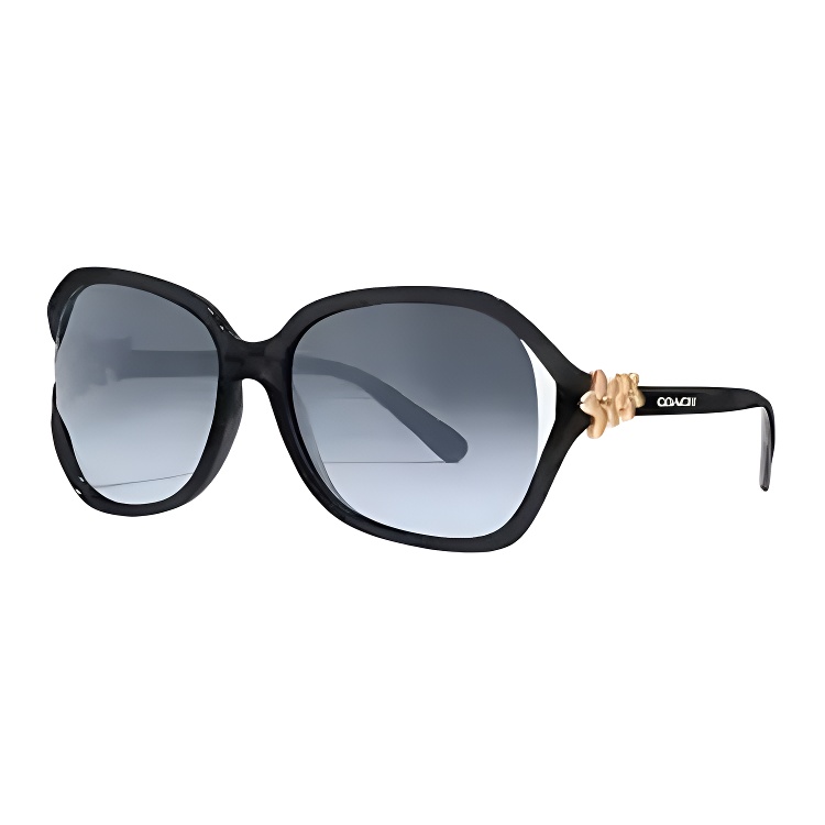 

COACH Солнцезащитные очки асимметричной формы женские черные, Black