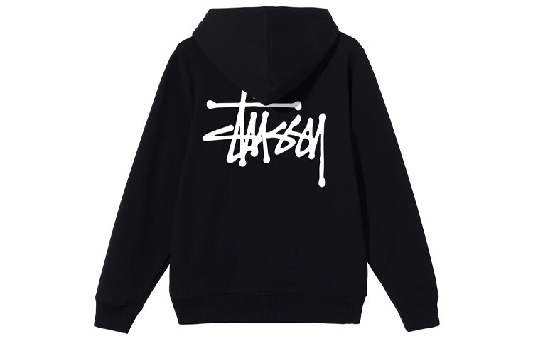 

Толстовка с капюшоном и принтом логотипа Stüssy с отделкой в рубчик Stussy, серый