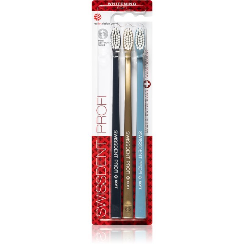 

Зубная щетка Swissdent Whitening Trio мягкая, 3 шт.