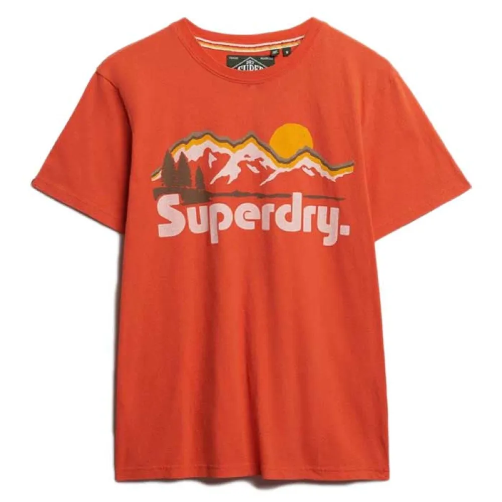 

Футболка с коротким рукавом Superdry Great Outdoors Relaxed Fit, оранжевый