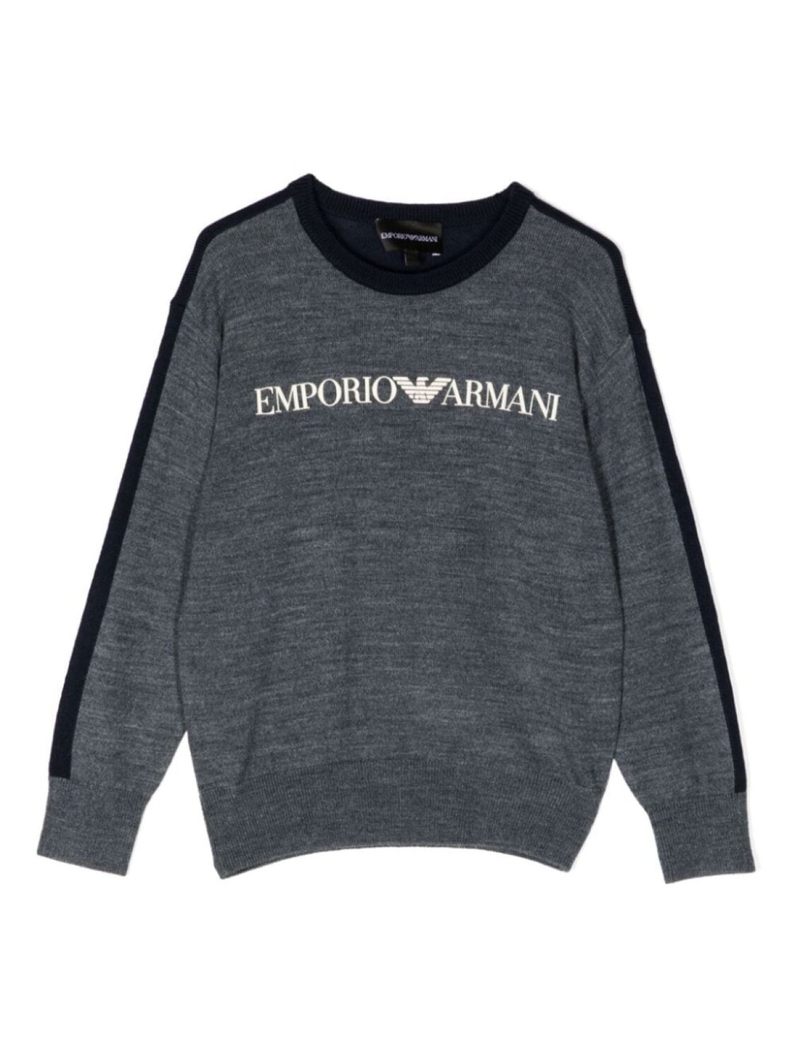 

Emporio Armani джемпер с вышитым логотипом, синий