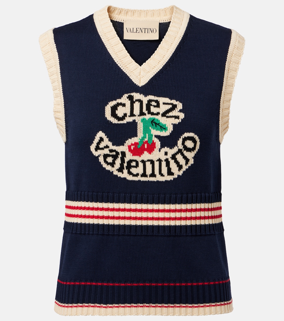 

Хлопковый жилет Chez Valentino, Navy/ Betulla