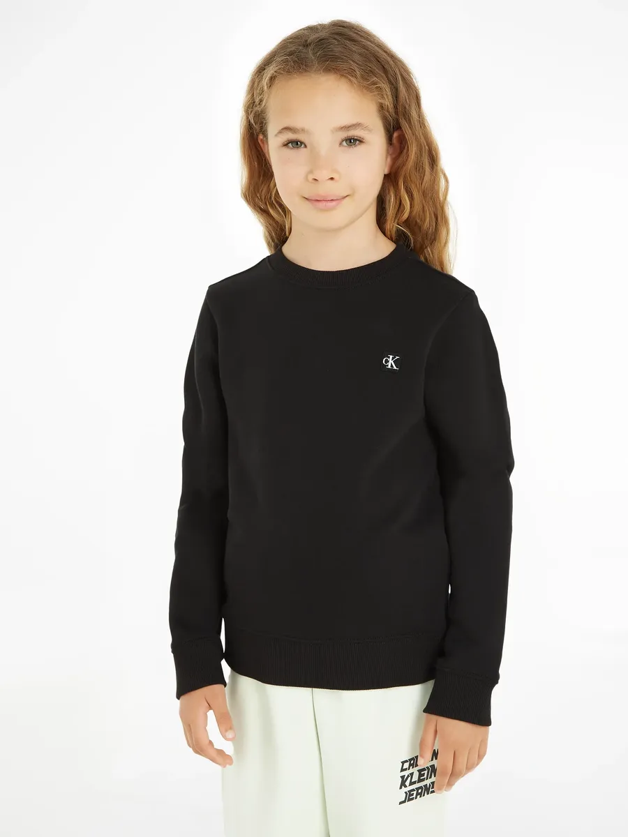 

Толстовка Calvin Klein Jeans "MONOGRAM MINI BADGE CREWNECK", для детей до 16 лет, цвет Ck Black