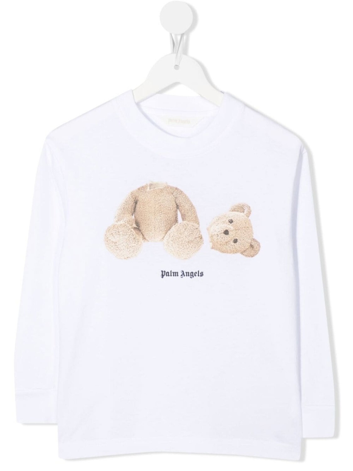 

Palm Angels Kids футболка с длинными рукавами и принтом, белый