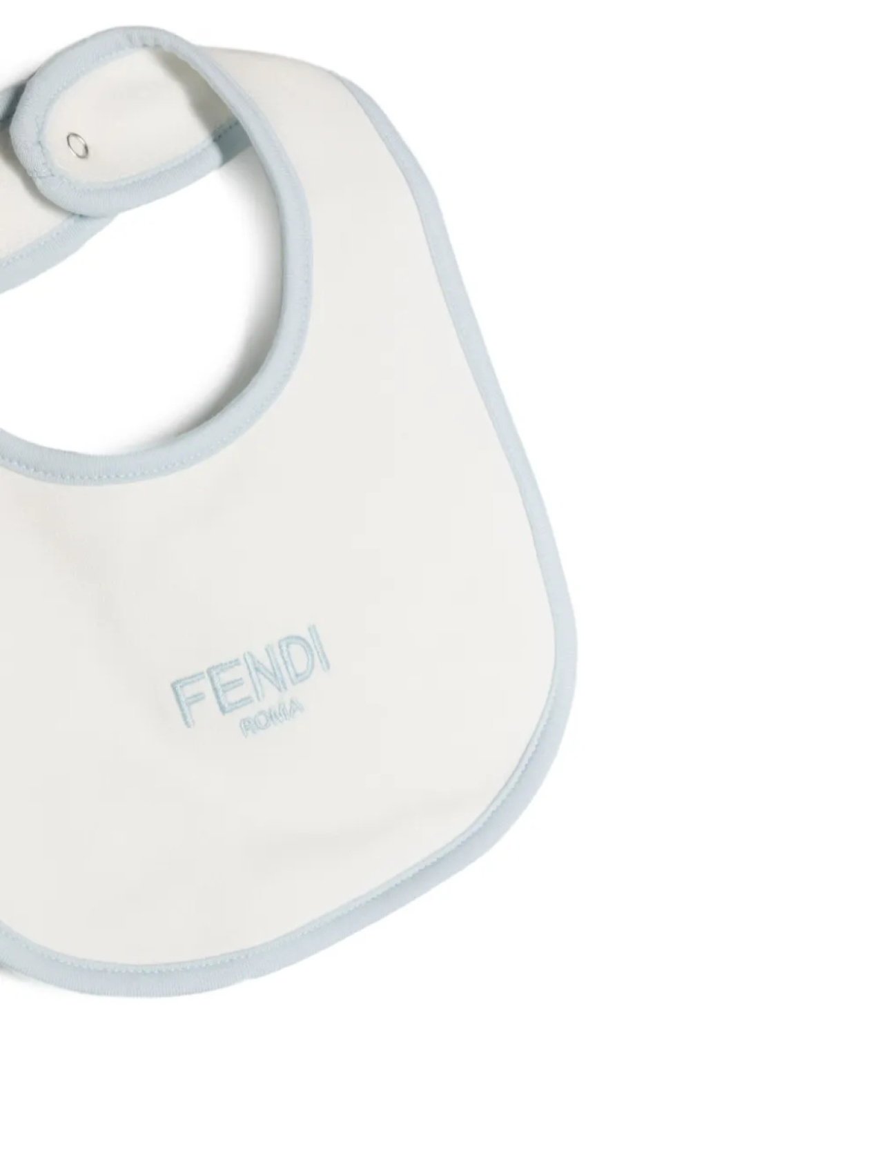 "комплект из комбинезона, шапки и нагрудника с логотипом " Fendi Kids, синий — фото 3