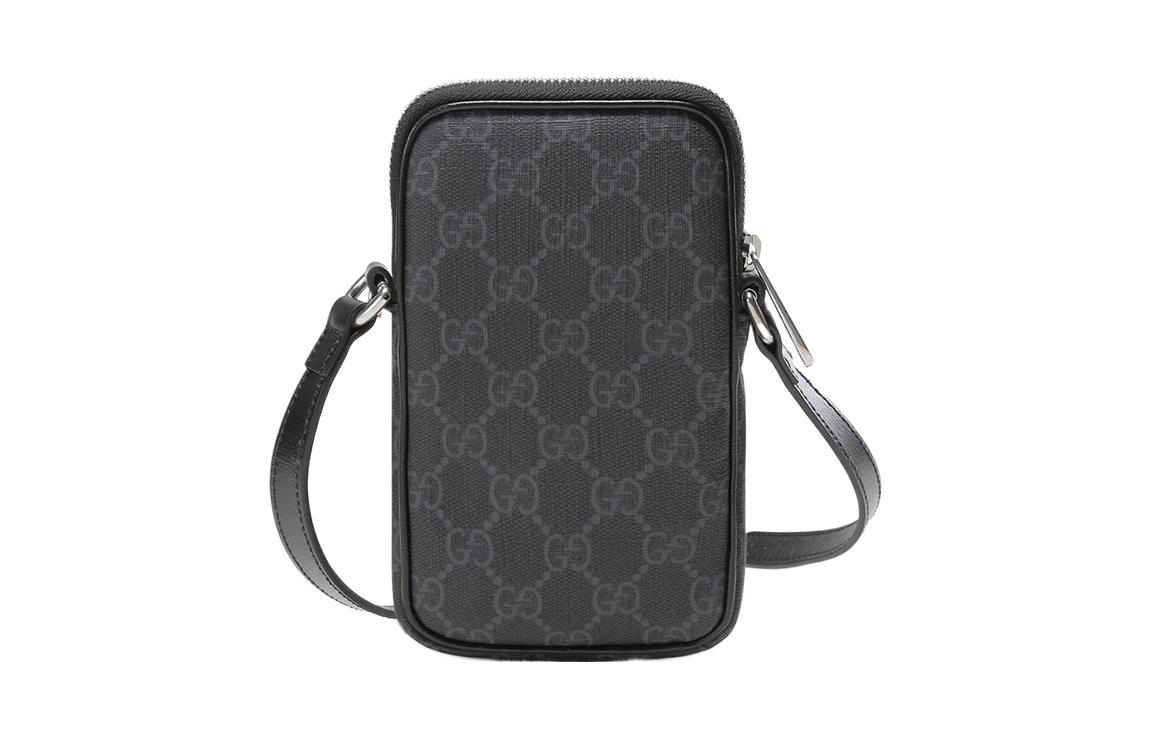 GUCCI Кожаная мини-сумка через плечо для мужчин черная — фото 4