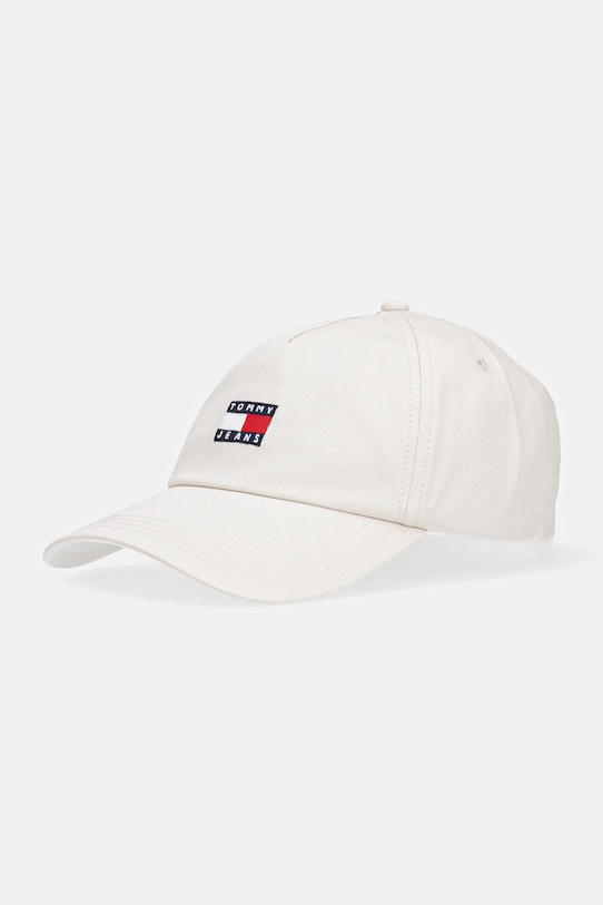 

Хлопковая кепка с козырьком Tommy Jeans, бежевый