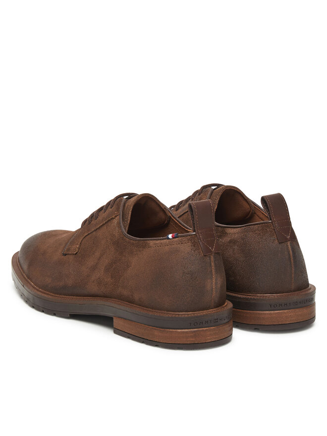 Полуботинки Cleated Derby FM0FM05770 Tommy Hilfiger, коричневый — фото 3
