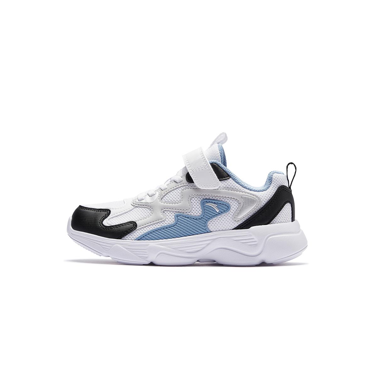

Дышащие низкие детские повседневные кроссовки Anta White/Black/Cumulus Gray Antakids, Anta белый/черный/серый