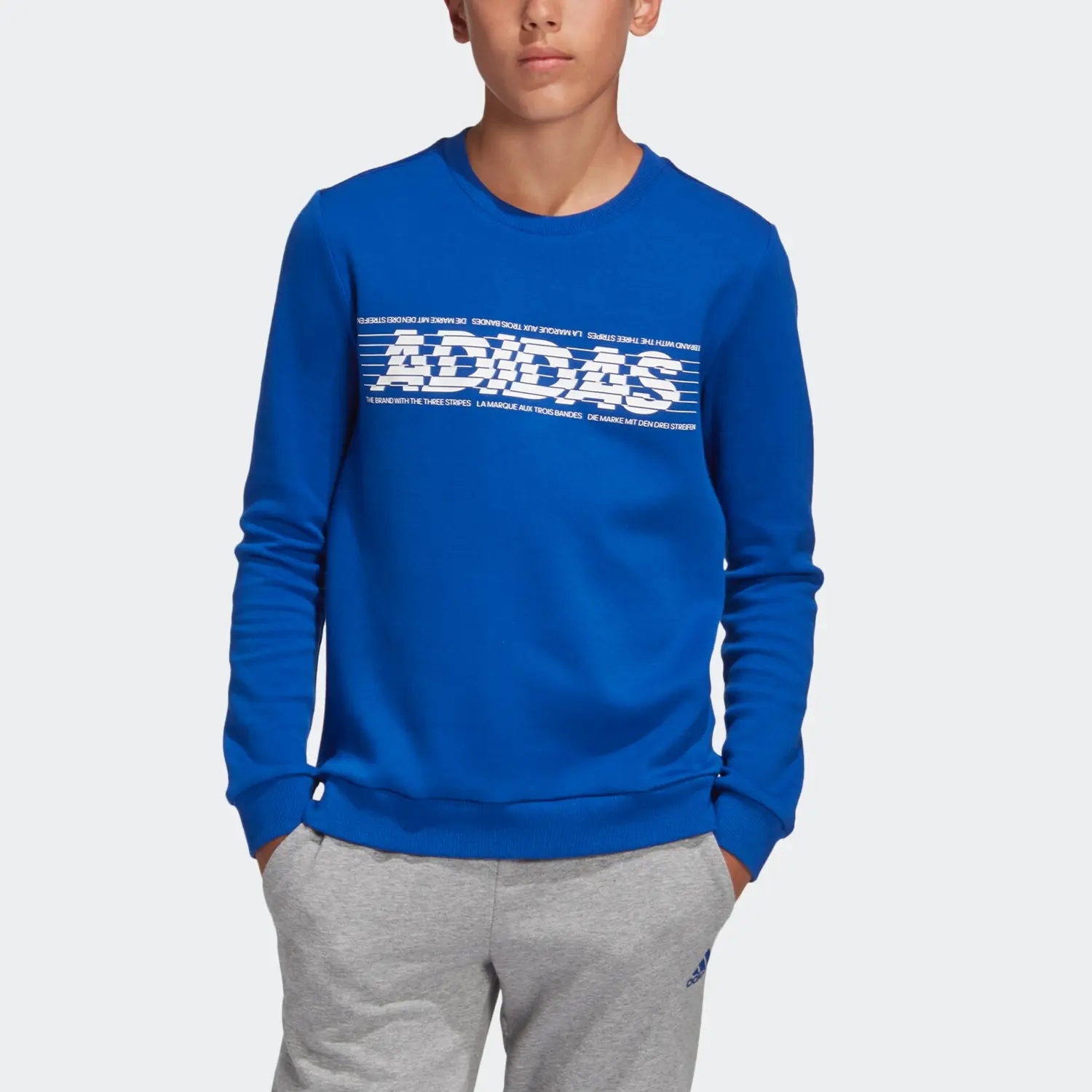 Adidas Толстовка синяя для подростков Teenagers — фото 3