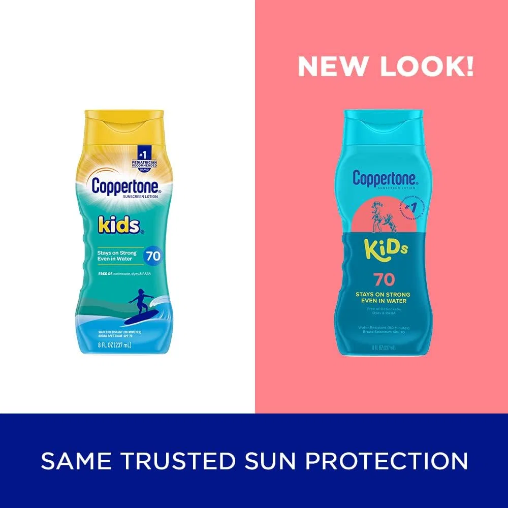 Солнцезащитный лосьон для детей Coppertone SPF 70 8 oz синий — фото 2