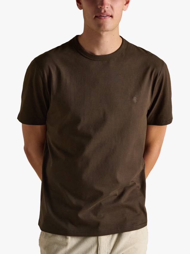 

Хлопковая футболка Regular Fit Rugby Club Joules, Brown