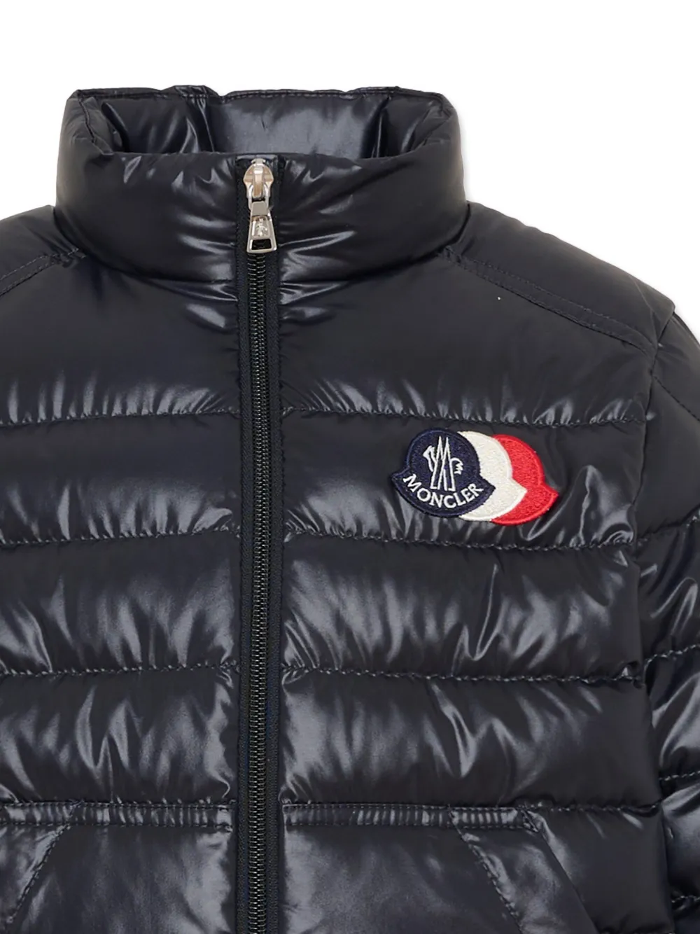 Стеганая куртка Bengi на молнии Moncler Enfant, синий — фото 4