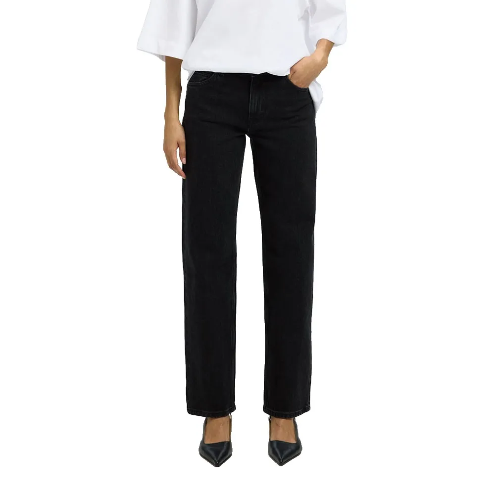 

Джинсы Selected Bea Kori Straight Fit jeans, черный