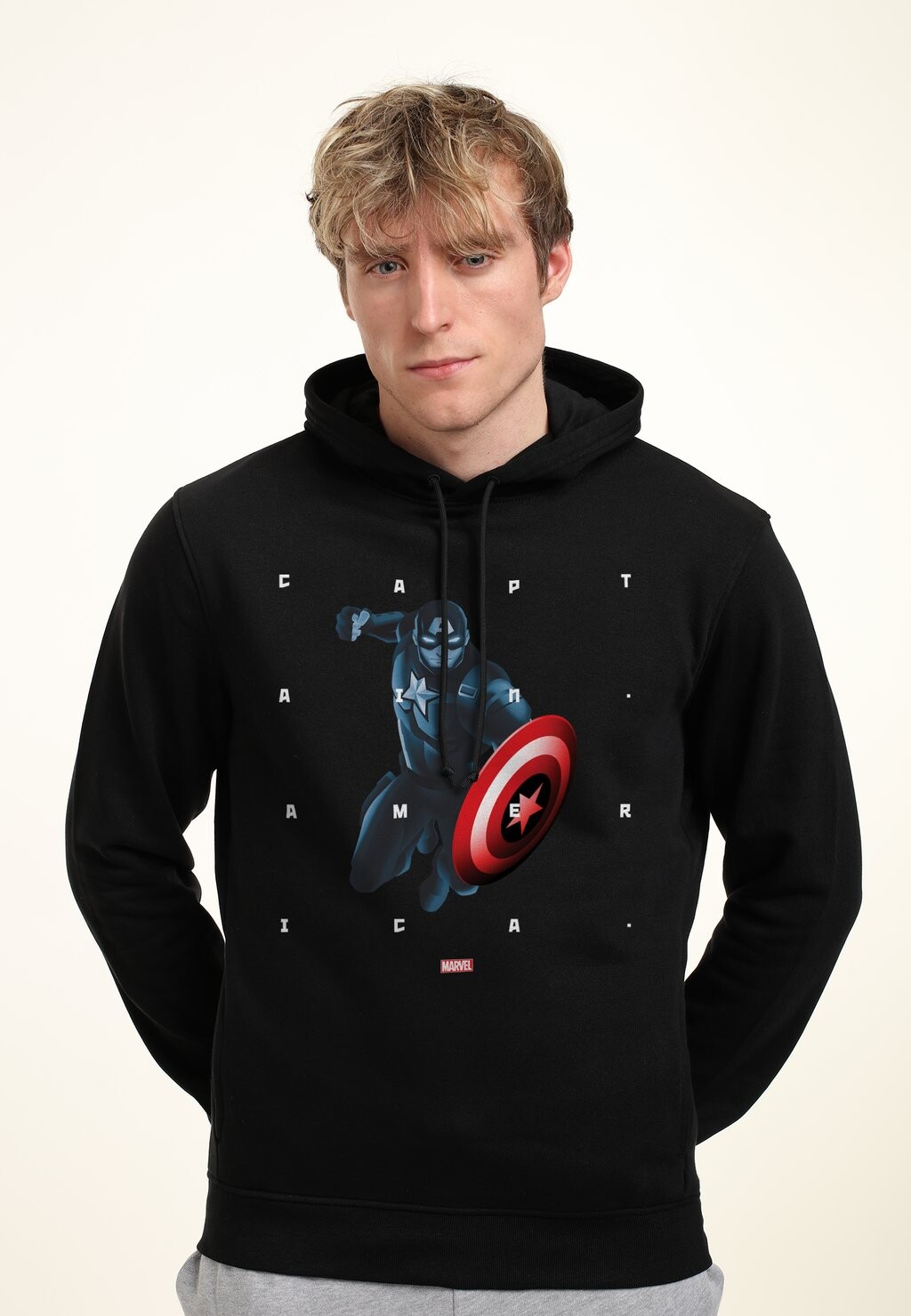 

Толстовка с капюшоном AVENGERS CLASSIC CAPTAIN AMERICA SHAPES Marvel, черный