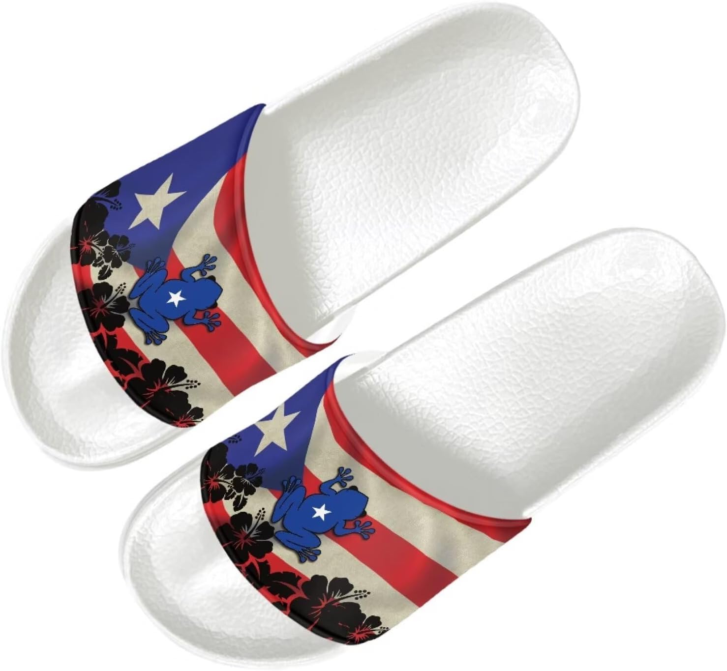 

Летние тапочки Quxjehoe для мужчин, нескользящие, для ванной и душа, домашние, для улицы, сада и пляжа, размеры US 6-13.5, Puerto Rico