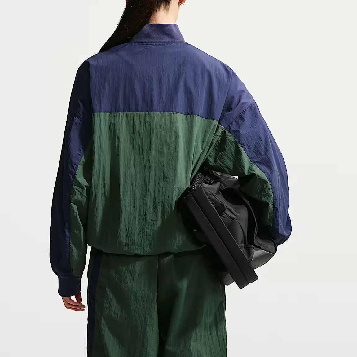 Куртка оверсайз Sportswear FW25 для женщин Nike, fir зеленый/темно темно-синий/темно темно-синий/розовый белый — фото 4