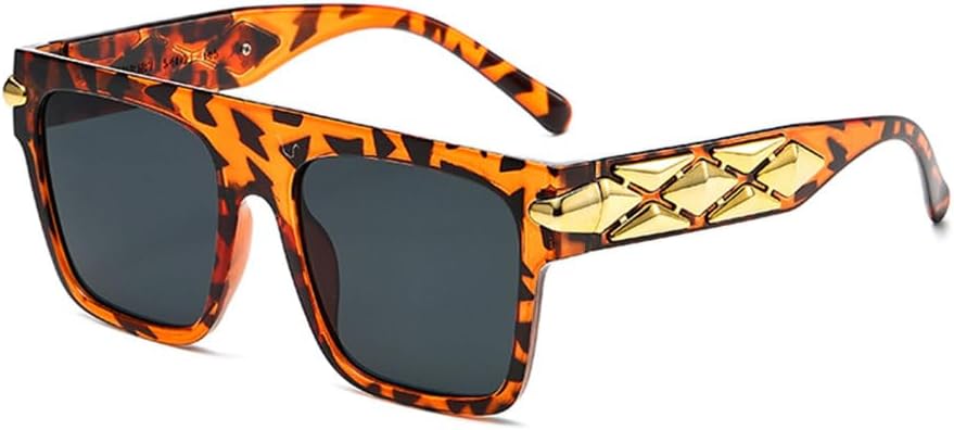 

Большие солнцезащитные очки в стиле ретро для женщин и мужчин, модные солнцезащитные очки, мужские солнцезащитные очки с защитой от УФ-излучения UV400 для женщин MTZJH, Hawksbill Black