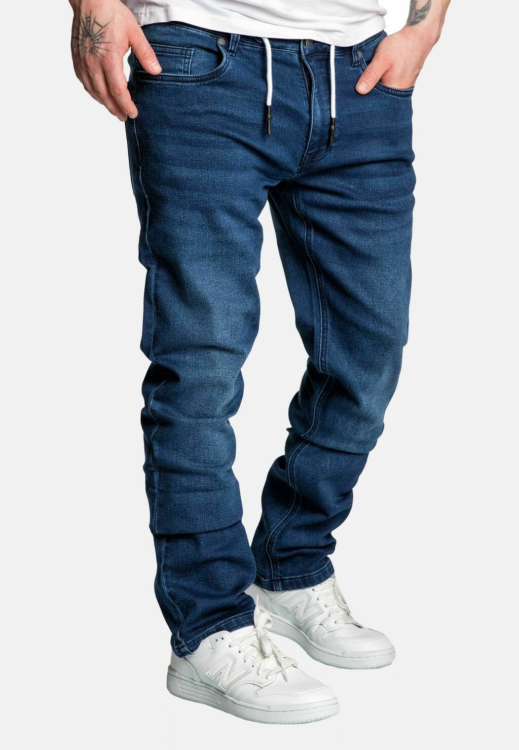 

Джинсы свободного кроя STRETCH BEQUEM 5-POCKET KORDELZUG Humy, темно-синий