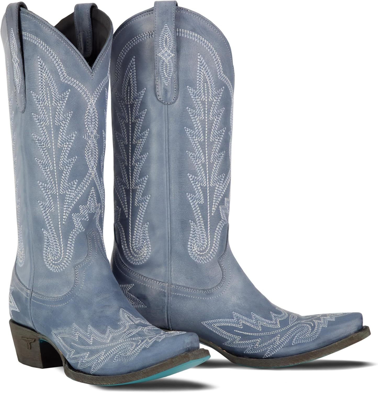 

Сапоги до середины икры Lane Lexington с керамической трещиной, Washed Denim