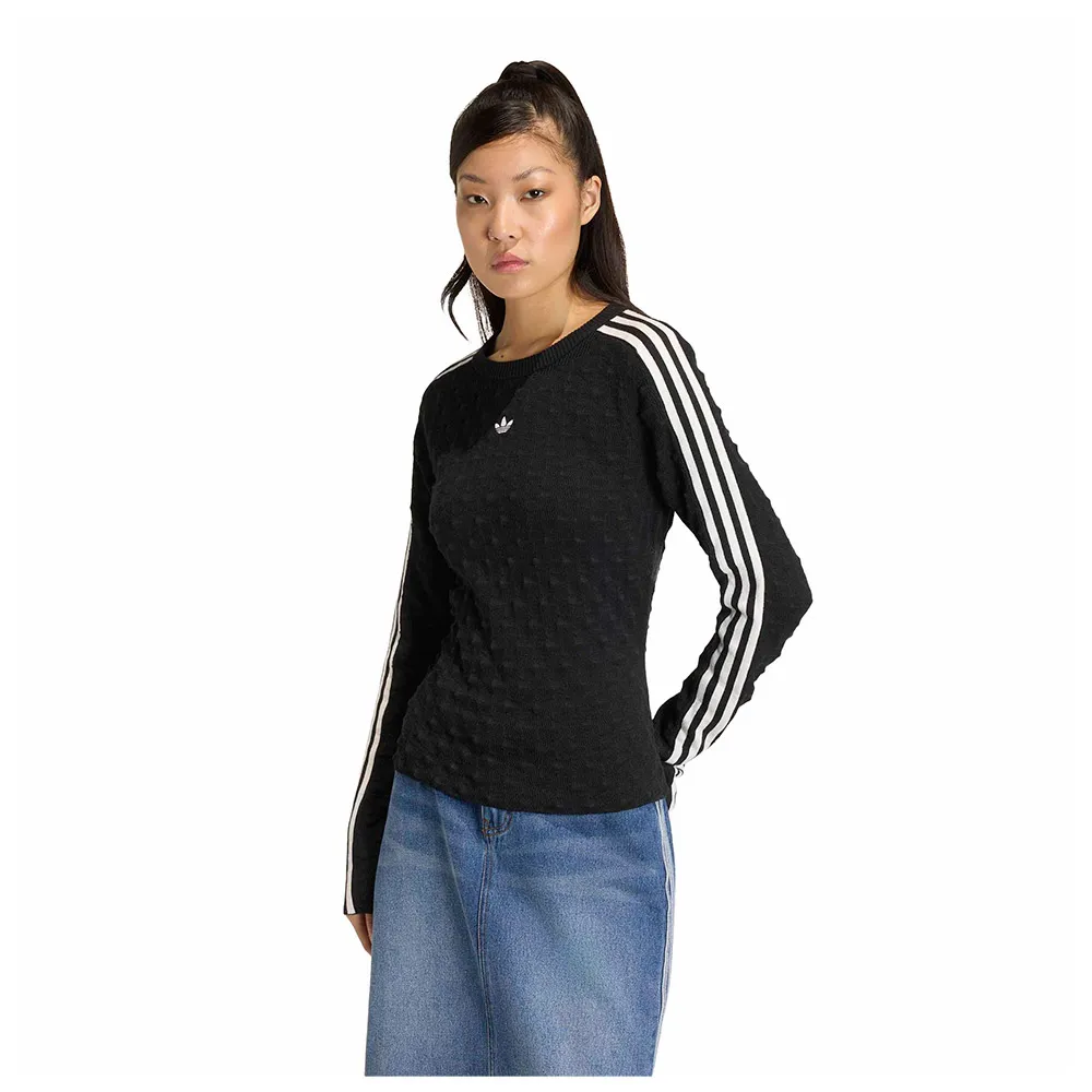 

Свитшот adidas Originals Slim Solid Spike Knit sweatshirt, черный