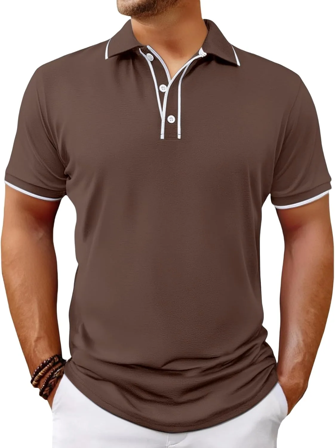 

Мужская поло с коротким рукавом quick dry stretch Thatrich