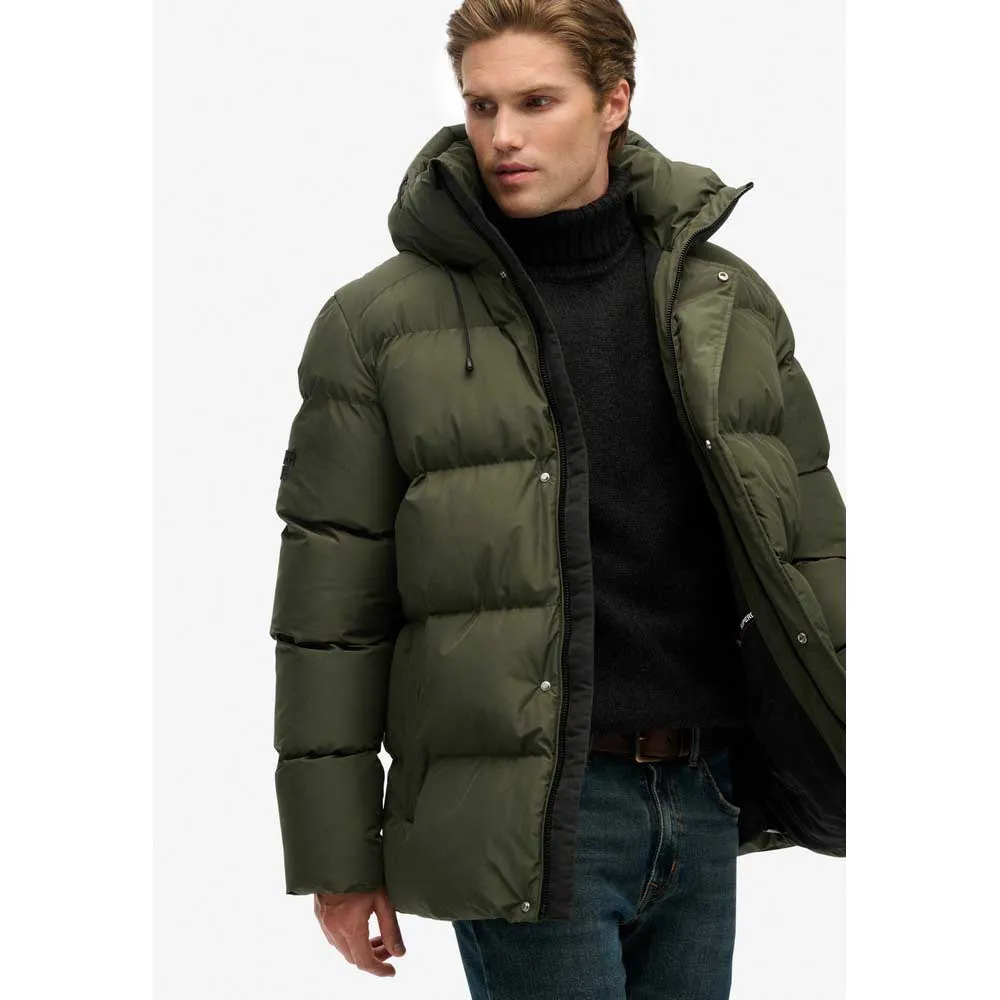 Утепленная спортивная куртка Superdry 5 Baffle, зеленый — фото 4