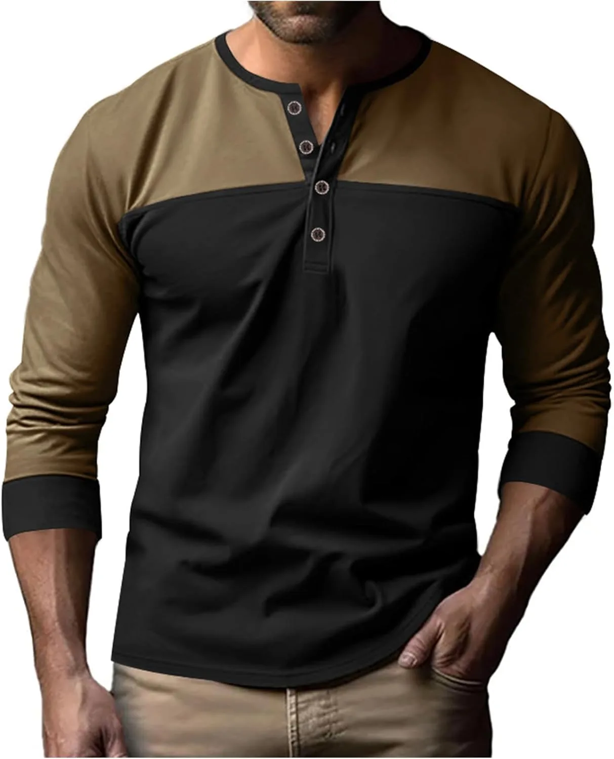 Мужская футболка-поло с длинным рукавом Slim Fit
