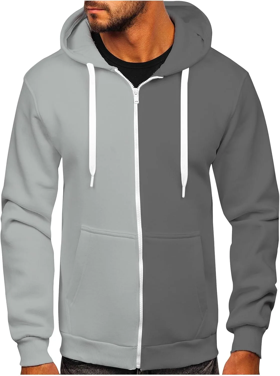 

Мужская худи с принтом и молнией, M-6XL