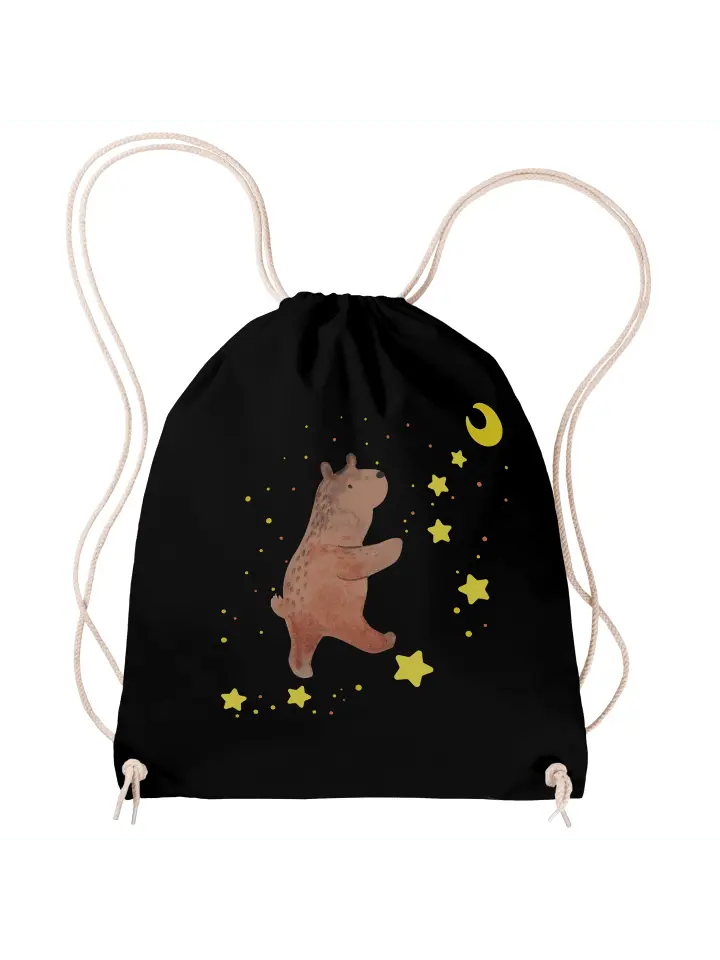 

Спортивная сумка Mr & Mrs Panda Sportbeutel Bär Träume ohne Spruch, черный