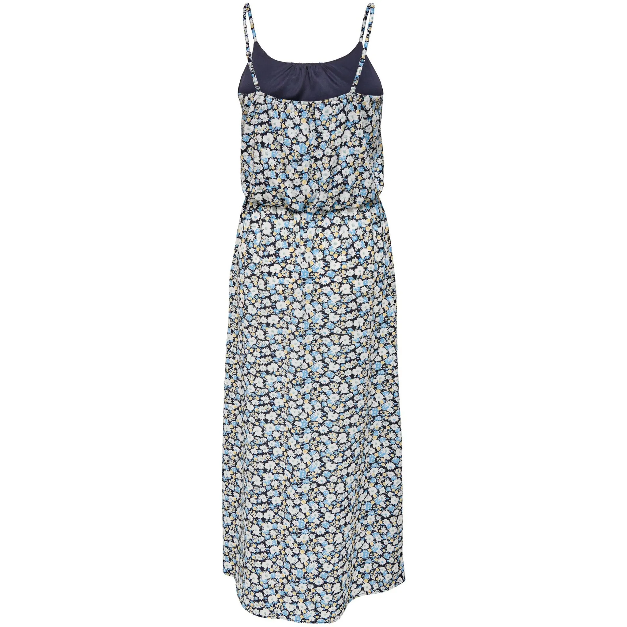 

ONLY платье макси "ONLWINNER S/L MAXI DRESS NOOS PTM", на тонких бретелях, цвет Night Sky Aop Flower Floor