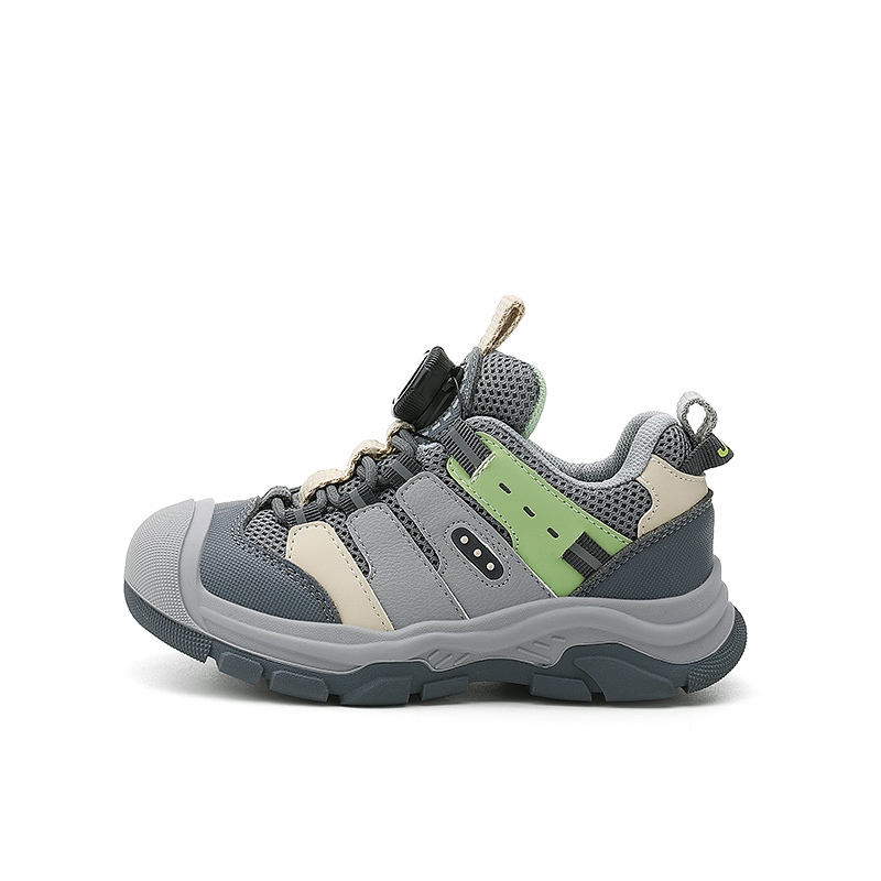 

Износостойкие дышащие низкие детские кроссовки Stone Gray Kids Jeep, Rock gray/light pea green