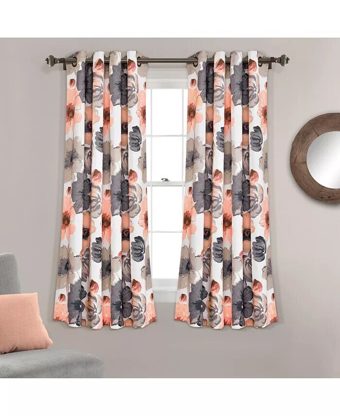 

Светофильтрующие оконные шторы Leah Lush Decor, оранжевый