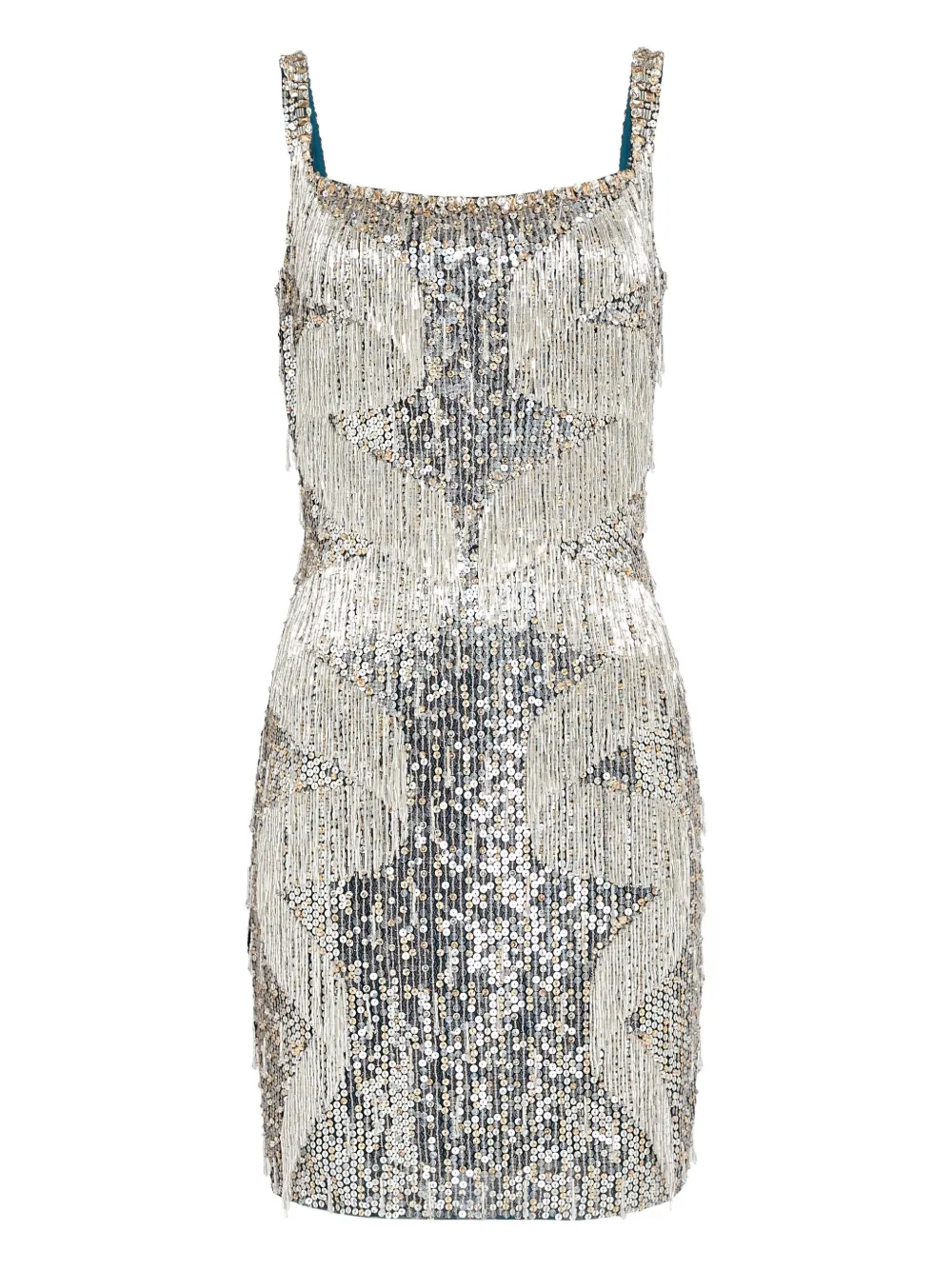 

Мини-платье Tina с пайетками и бахромой Jenny Packham, синий