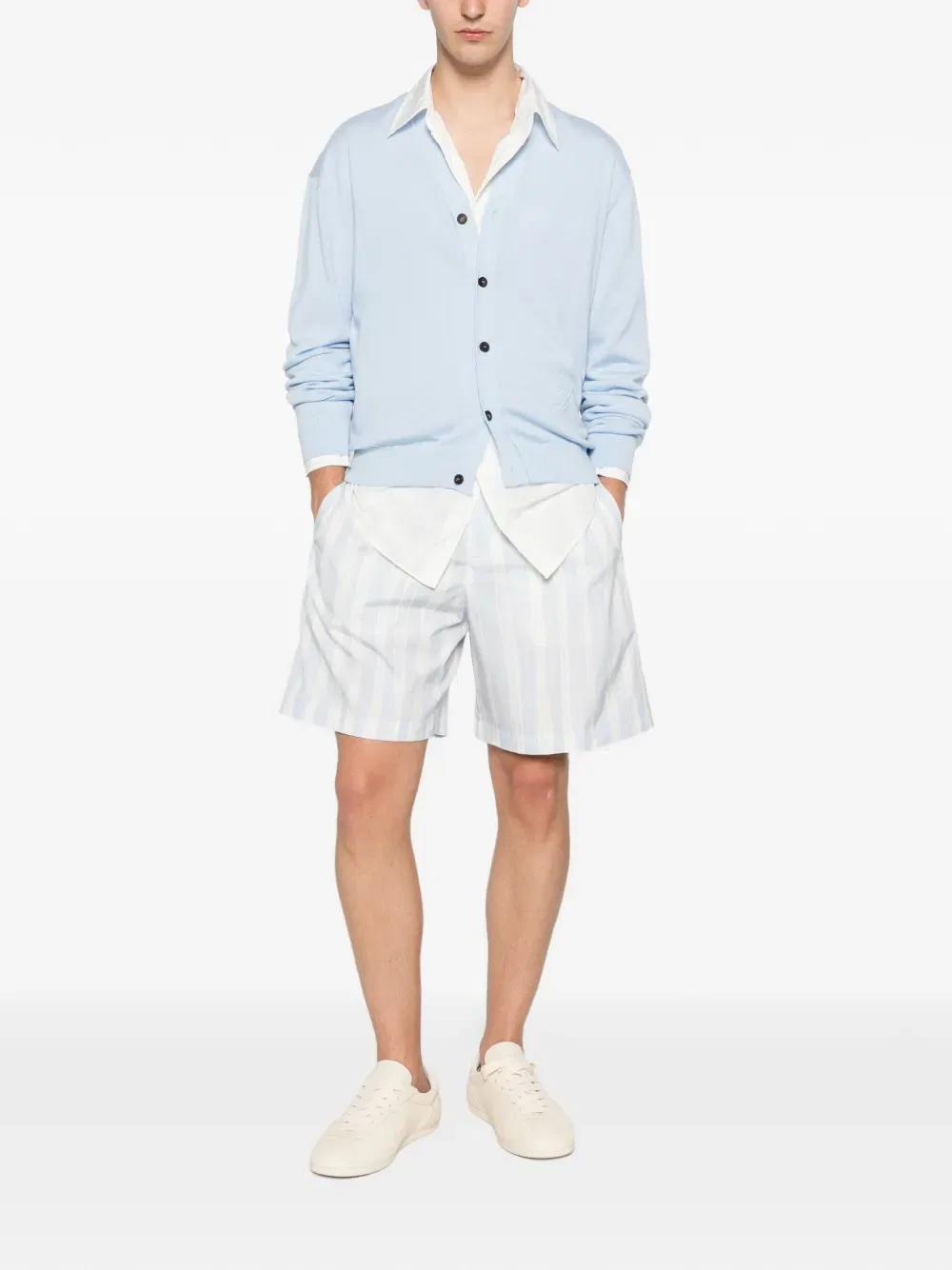Кардиган с вышитыми пуговицами Jacquemus, синий — фото 2