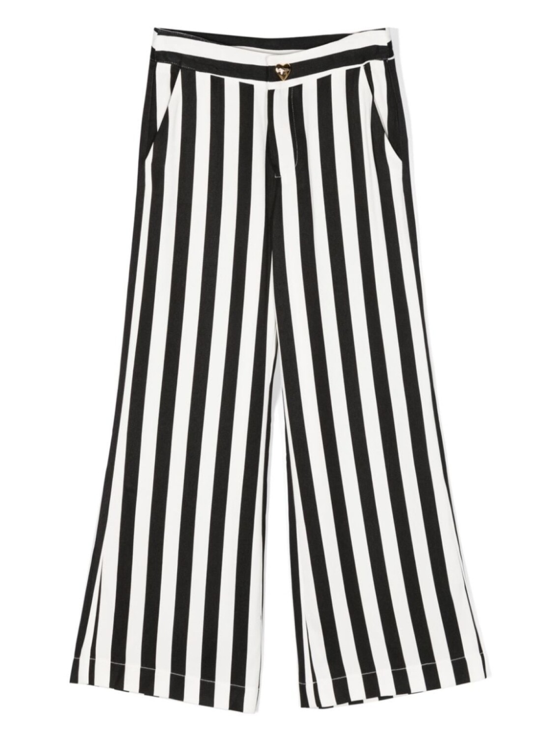 

Moschino Kids расклешенные брюки в полоску, белый