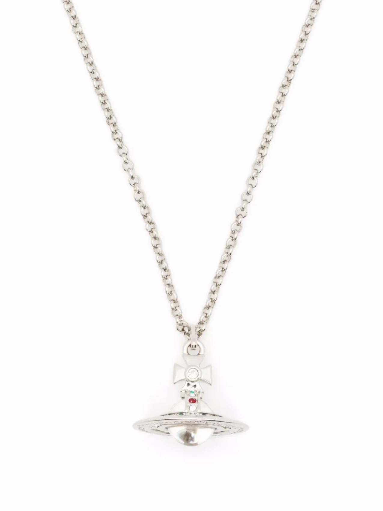 

Vivienne Westwood колье с подвеской Orb, серебряный