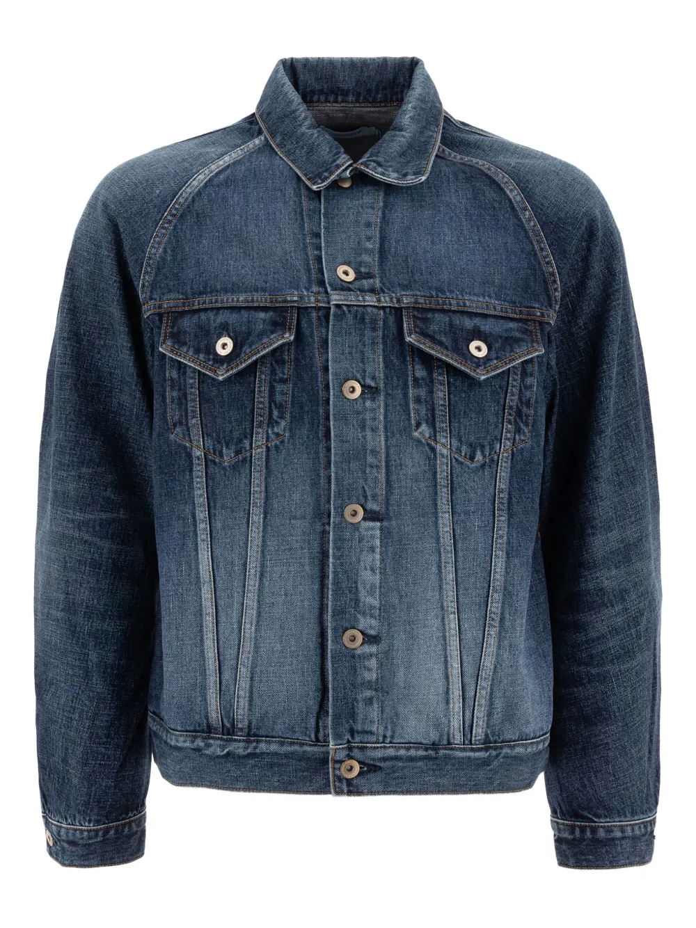 

Джинсовая куртка с изогнутой кокеткой nonnative, синий