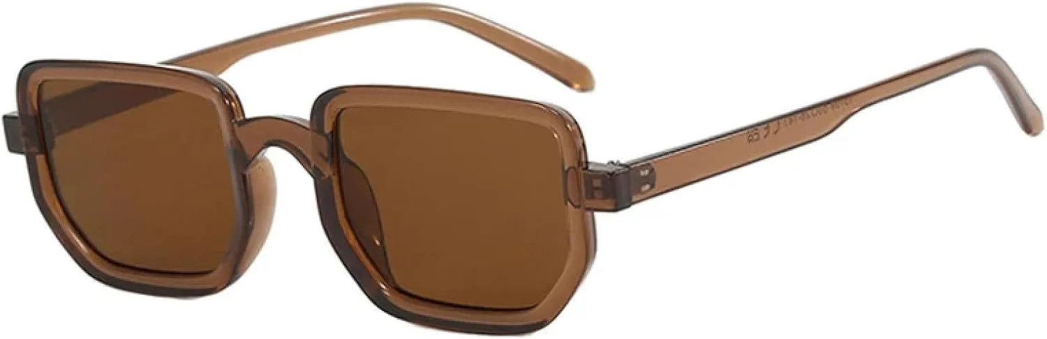 

Модные ретро-солнцезащитные очки для мужчин и женщин, роскошные солнцезащитные очки для летних путешествий, защита от УФ-излучения UV400 TKKTLLT, Brown Brown