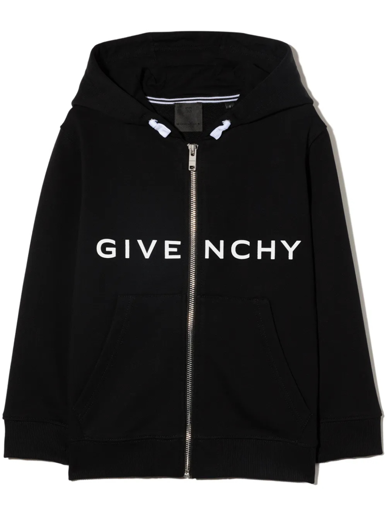 

Givenchy Kids худи на молнии с логотипом, черный
