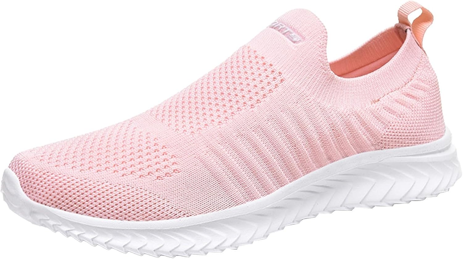 

Мужские кроссовки слипоны для ходьбы, сетчатые, дышащие, с амортизацией, для тенниса и спорта, легкие, с нескользящей подошвой, для тренировок и бега Generic, розовый