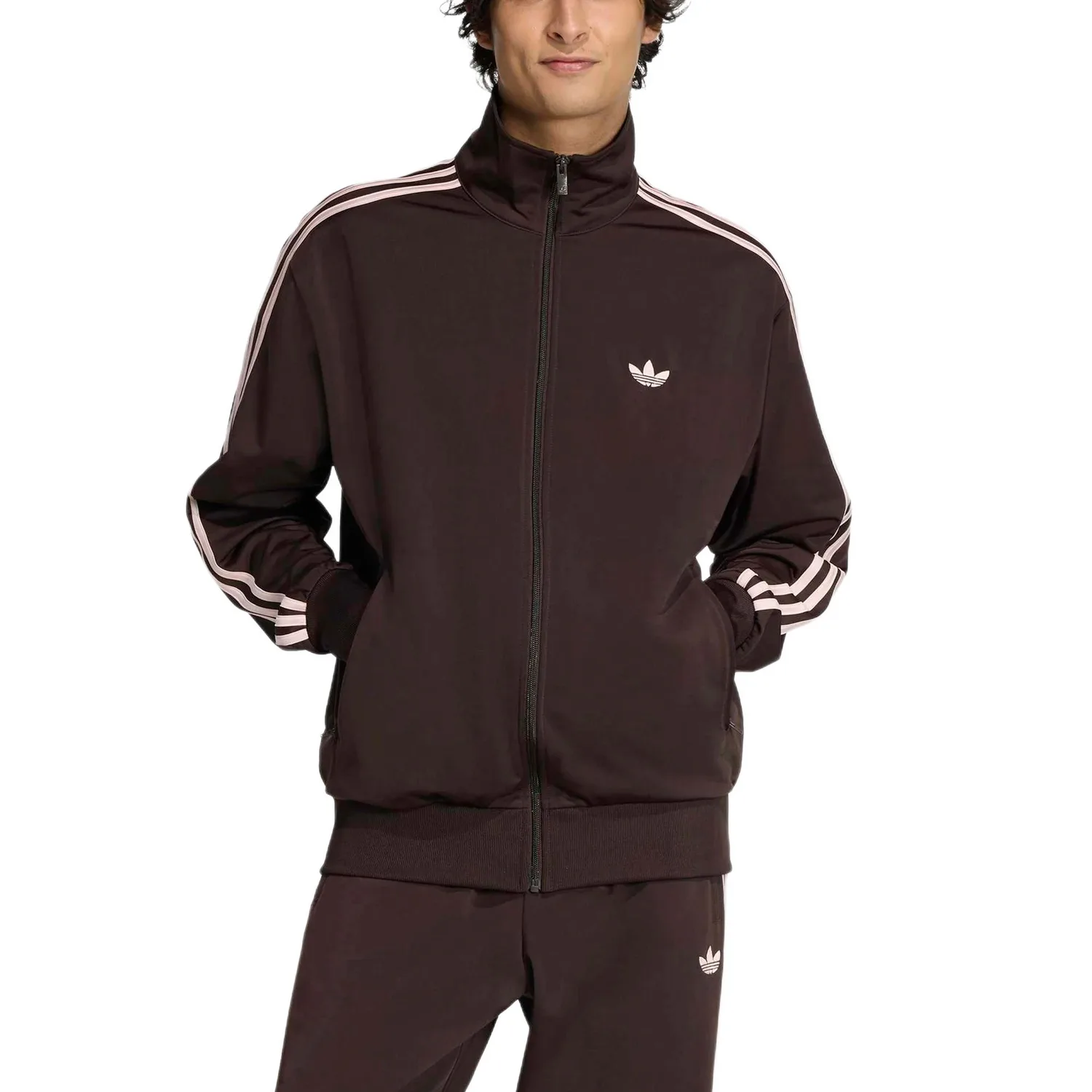 Толстовка на молнии Firebird Adidas Originals, коричневый