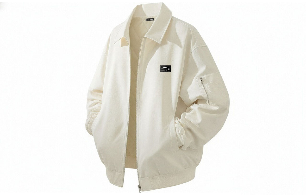 

Пуховик Unisex Lapel Thickened ZIAREL, бежевый[removable logo]