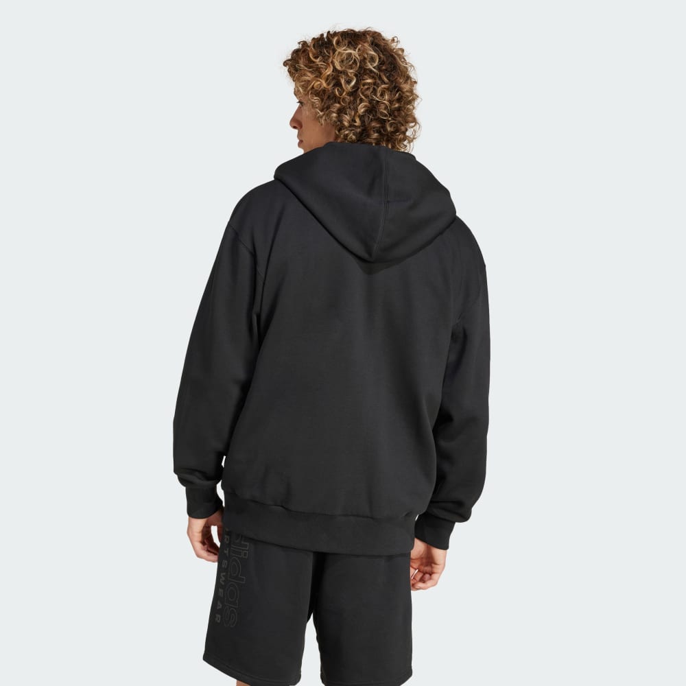 Худи Adidas ALL SZN Fleece Full-Zip Hoodie, черный — фото 2