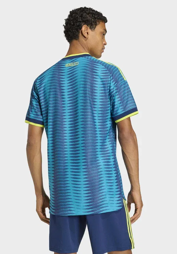 Футболка Adidas Performance Colombia 26 away authentic national team, цвет загадочный бирюзовый, темно-синий — фото 2