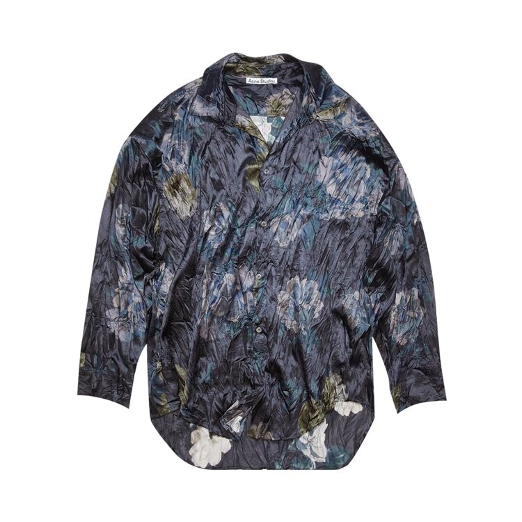 

Рубашка Acne Studios Printed Button-Up 'Navy', синий